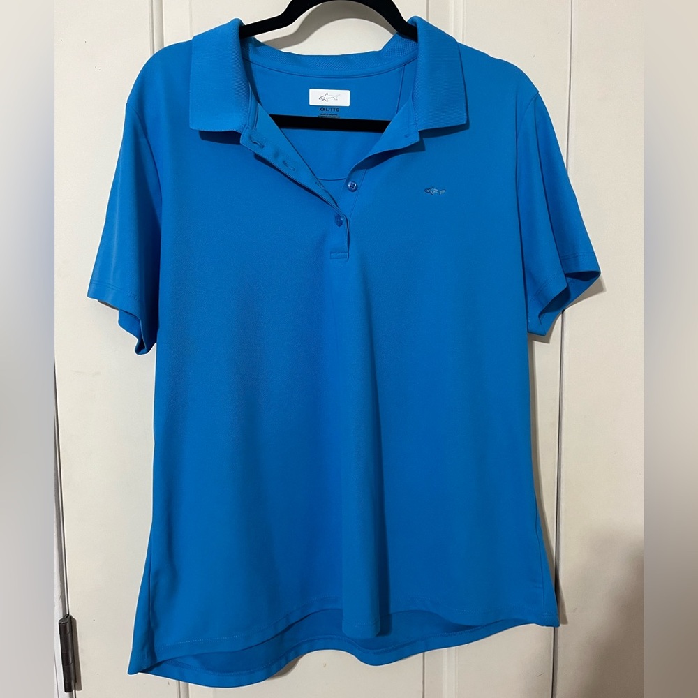 Set of 2- Greg Norman Collection Vibrant Blue Polo Tee